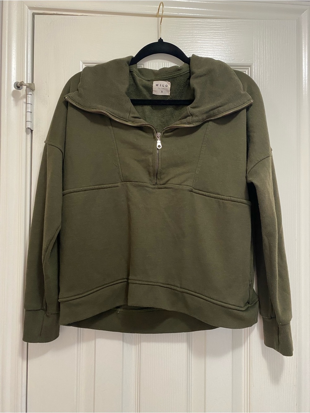 Wilo Olive Green Half-Zip Pullover